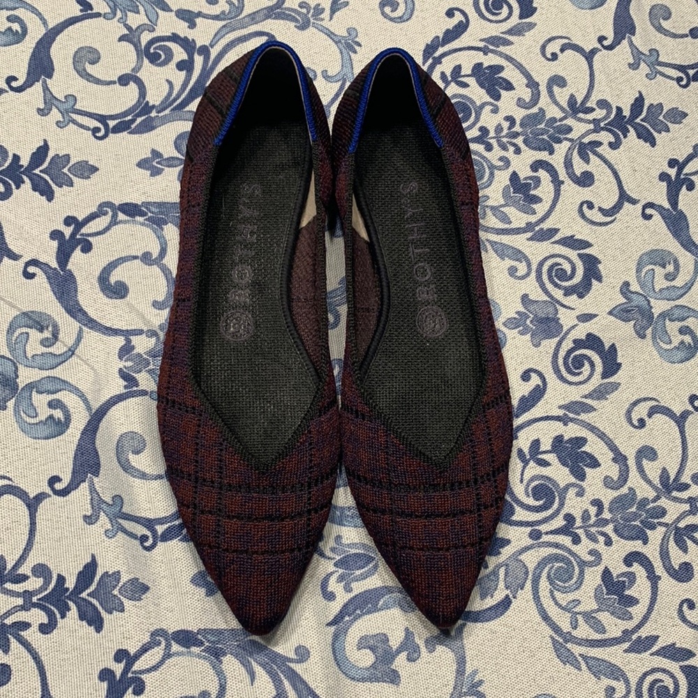 Rothy’s maroon women’s flats